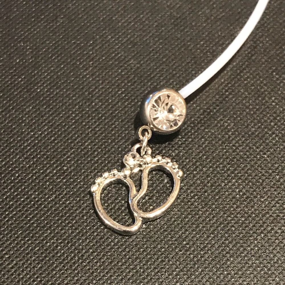Baby feet belly button ring for Moms to Be